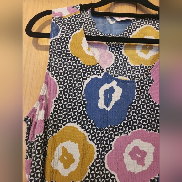 Gorman Size 12 Multicoloured dress, 100% Silk, Stretchy Elastic waist, No Sleeve - Picture 5 of 11